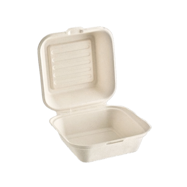 Fiber clamshell container 6x6 (250/Case)