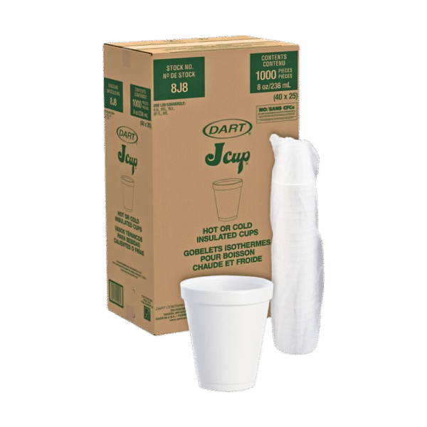 Dart 8J8 Foam Cup 8oz (1000/case)